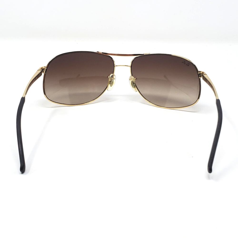 Ray-Ban Aviator Gradient Gold Sunglasses 64 mm / 15 mm Brown RB3387 with Case - Picture 7 of 11